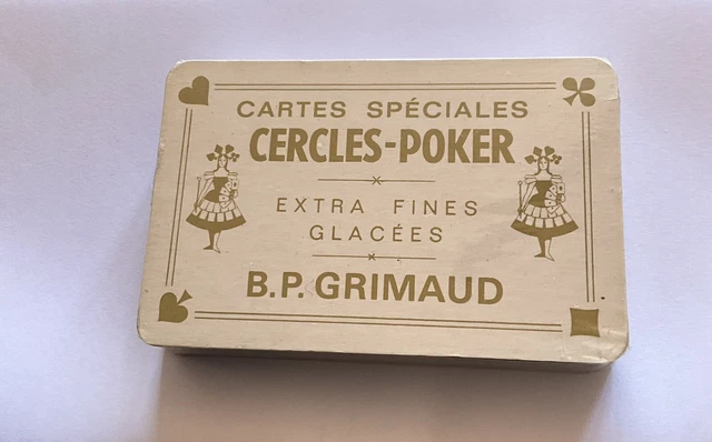 CARTE DA GIOCO Jeu De 54 Cartes 1900 Grimaud Poker Original Playing