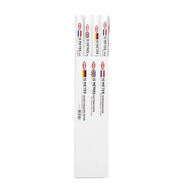 Papel de muestra de corte Opry 0,6x15m transparente, rollo papel de boceto papel de corte