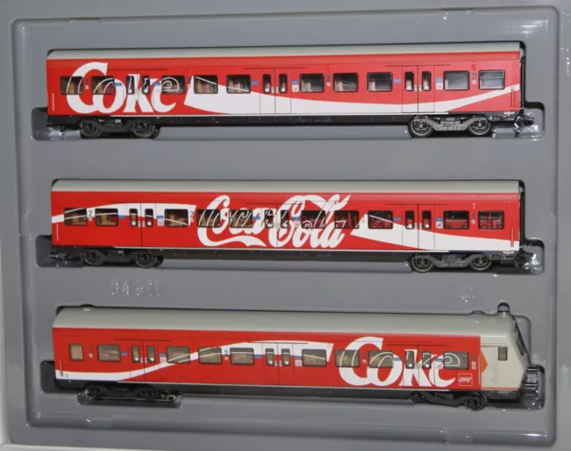 Märklin H0 4393 Wagen-Set "S-Bahn" in OVP  Werbung Coca Cola