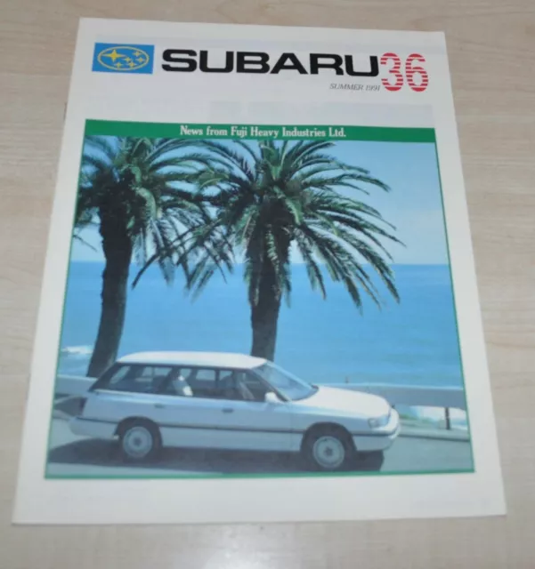 1991 Subaru 36 Magazine Fuji Heavy Industries Brochure Prospekt ENG