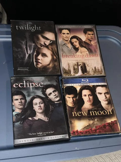 Twilight 1-4 Dvd And Blu-ray Lot Eclipse New Moon Breaking Dawn Pt 1