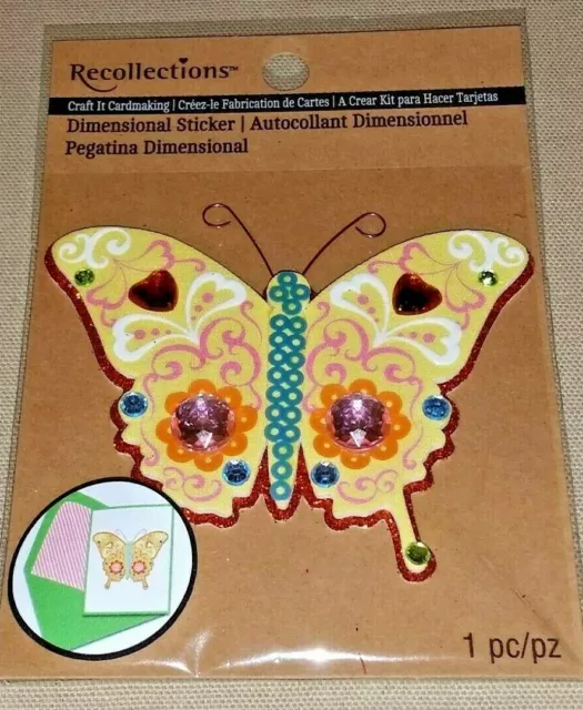 Recollections Craft-It Cardmaking BUTTERFLY Dimensional Sticker - 1 pc