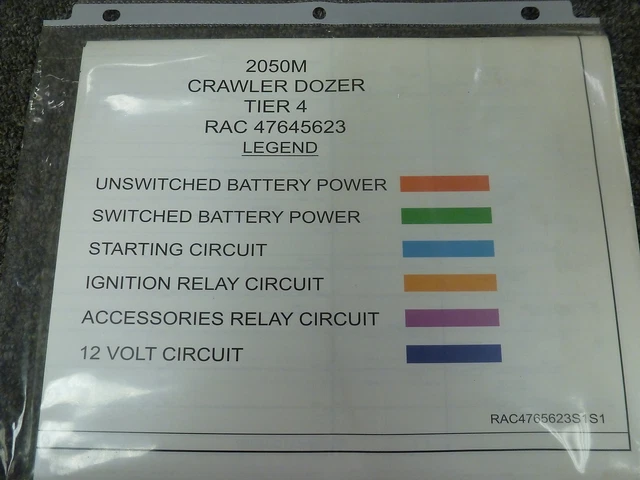 CASE 2050M TIER 4 Crawler Tractor Dozer Electrical Wiring Diagram