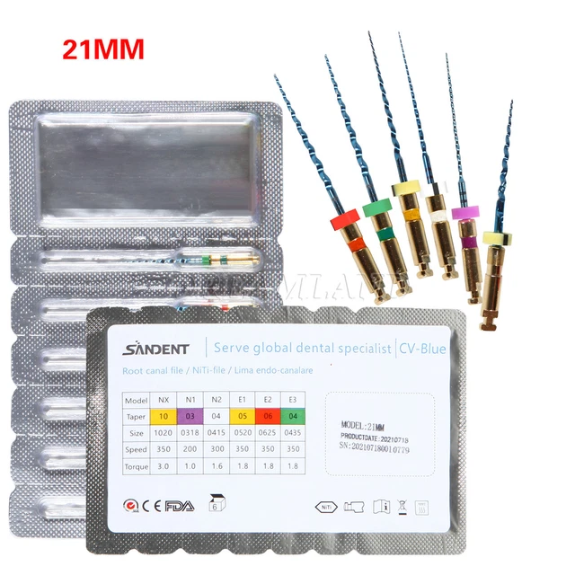 Dental Endo Endodontic Universal Engine Rotary Root Canal NiTi File 21MM CE FDA