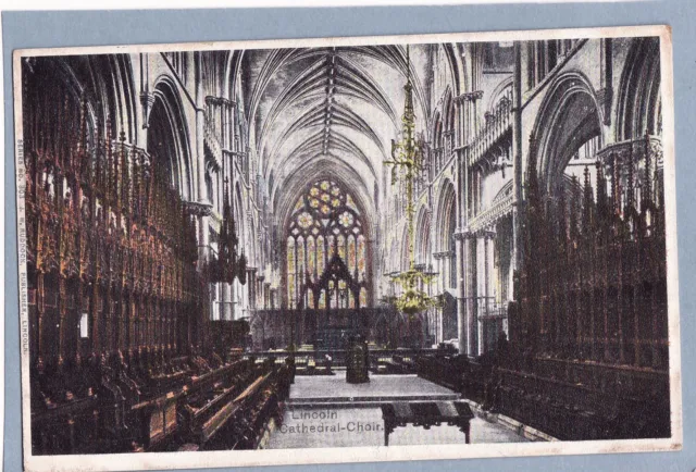 LINCOLN CATHEDRAL, CHOIR STALLS - Unposted Vintage Postcard