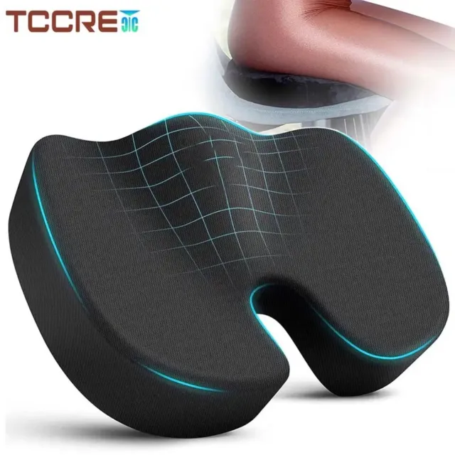 Cushion Seat Pillow Orthopaedic Coccyx Back Pain Relief Memory Foam Office Chair