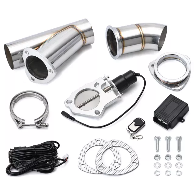 Mannal Electric Exhaust Catback Down pipe Cutout E-Cut Out Valve System 3" 76mm