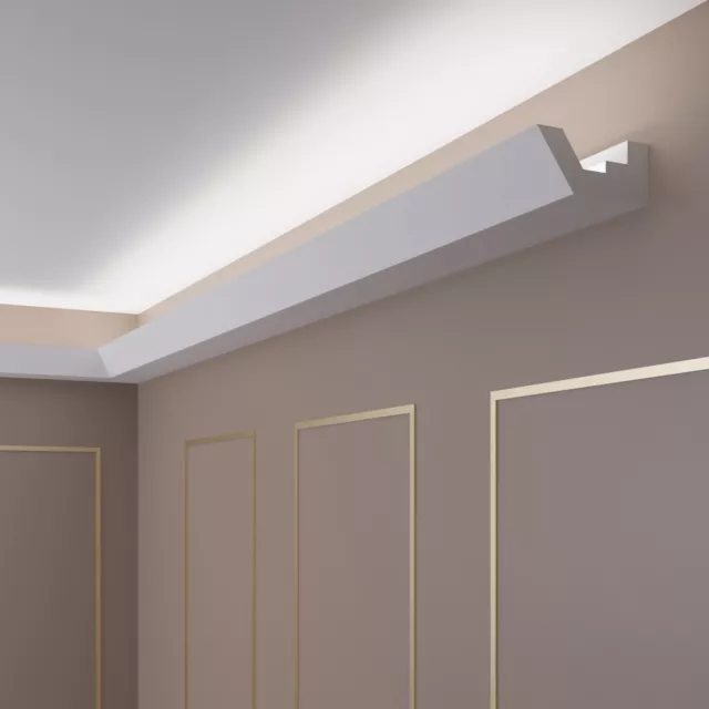 14 Metros LED Banda Perfil Moldura de Estuco para Iluminación Indirecta OL-2