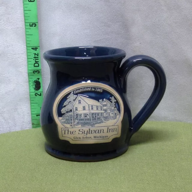SYLVAN INN coffee mug Glen Arbor cup Michigan landmark Deneen Pottery 1885