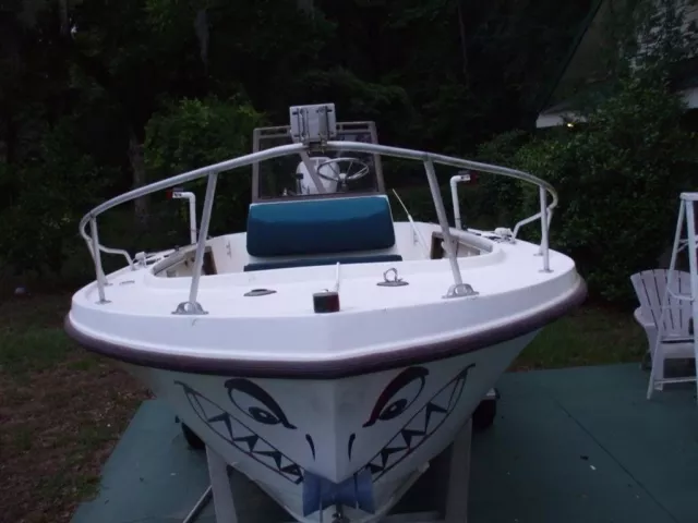 SHARK TEETH FUNNY Boat decal vinyl graphics rowboat waverunner big ...