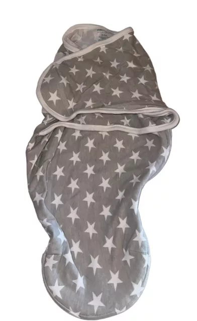 Aden & Anais Essentials Swaddle Size 0-3 Months Gray White Stars