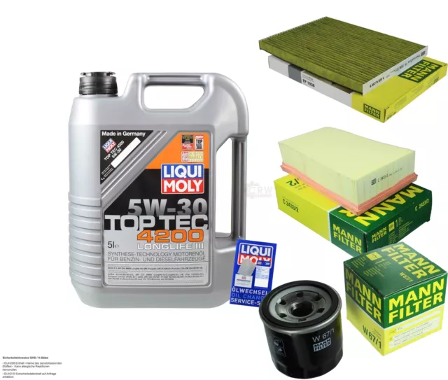 KIT para INSPECCIÓN FILTRO LIQUI MOLY OIL 5L 5W-30 para Nissan Qashqai +2 I