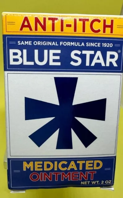 Blue Star Anti-Itch Medicated Ointment 2 Oz DRY SKIN SKIN IRRITATIONS SINCE 1920