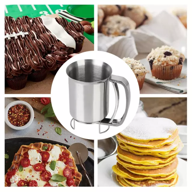 Batter Dispenser Pancake Steel Stainless Baking Funnel Cupcake Stand Cups