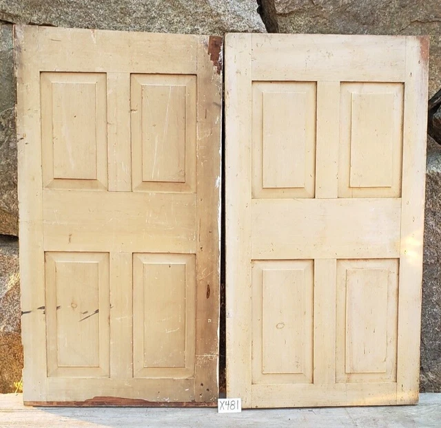 Early Doors Pair Small Cabinet Cupboard Found Under Eaves Through Tennon