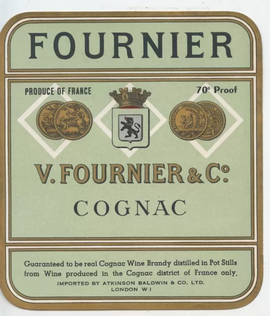 Etiquette / Cognac/ Fournier