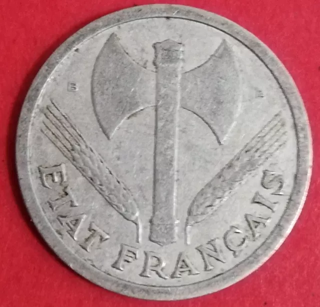 2 Francs 1943 B FRANCISQUE Rare !!!