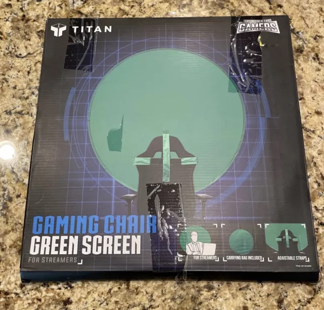 Titan Gaming Chair Green Screen for Streaming Circular 42.9" In Diameter NEW