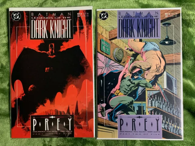 DC Comics - Batman - Legends of the Dark Knight #11, 12 - Prey NM!! (1992) 