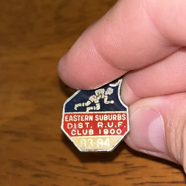 Vintage Eastern Suburbs Rugby Union Club Sydney 1983/84 Members Badge Pin