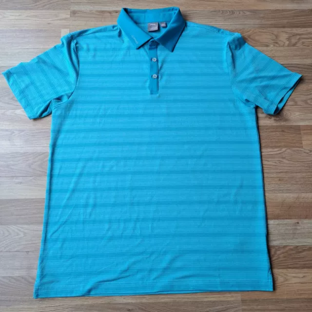 Polo da uomo ping golf sensore verde acqua turchese grande