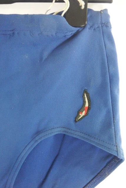 Vintage Blue Jantzen Mens Swimming Briefs 60's sz34 labels removed stain inside