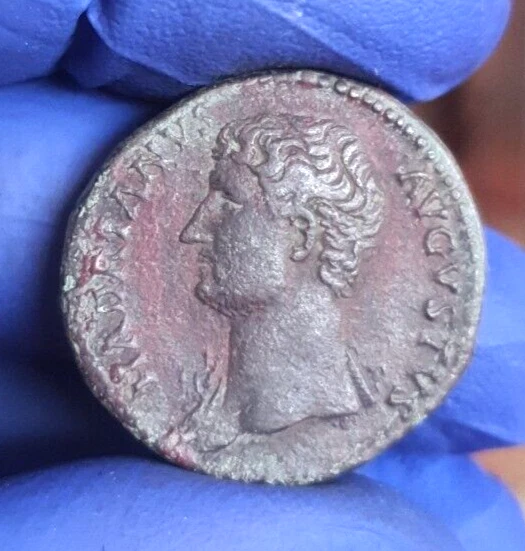Roman Empire.adriano (117-138). Ace. Rome.iustitia.unique..