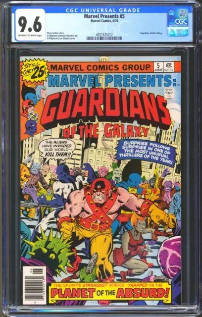 Marvel Presents #5 - Cgc 9.6 - Ow/Wp - Nm+  Guardians Of The Galaxy