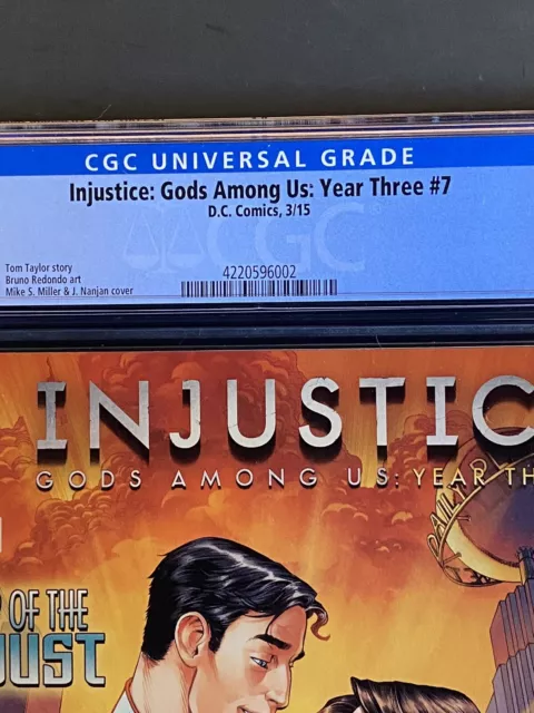 Injustice Gods Among Us Year Three 7 CGC 9.8 🔑 1st App Lara Lane Kent Supergirl 2