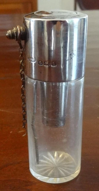 Antique John Grinsell & Sons Sterling Silver Perfume Bottle. Hallmark 1908 UK