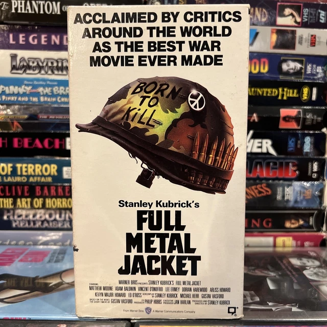 FULL METAL JACKET 1987 VHS Tested Vincent D'Onofrio Vietnam War Stanley ...