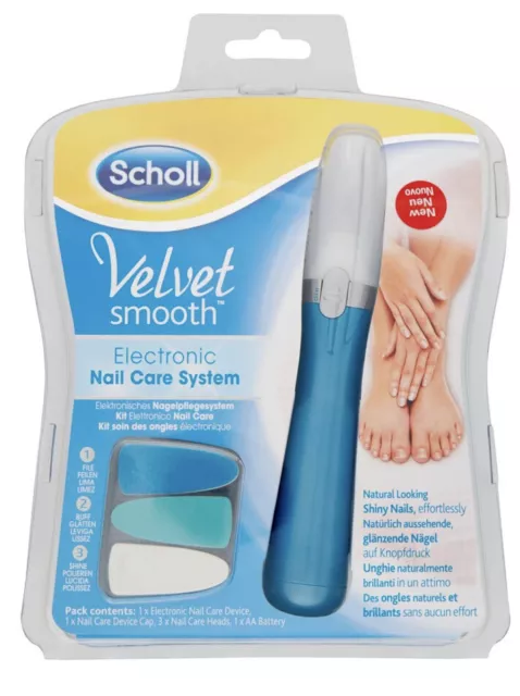 SCHOLL VELVET SMOOTH ELECTRONIC Kit soin ongles + recharges