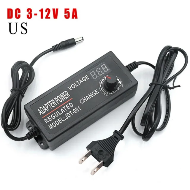 Universal Power Supply for Multiple Devices Adjustable Voltage Stable Output
