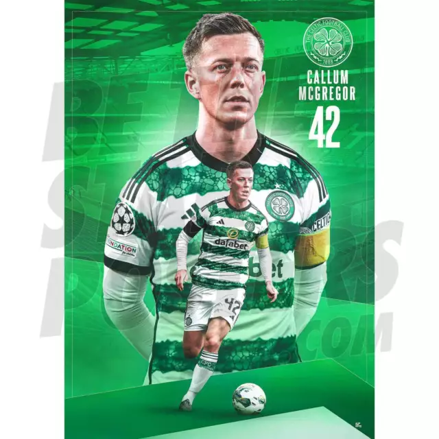 Poster Azione Celtic FC McGregor 23/24 PRODOTTO CON LICENZA UFFICIALE A4 A3 A2