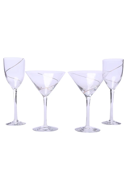 Set bevande BODA decorazione oro trasparente Ø 6 cm