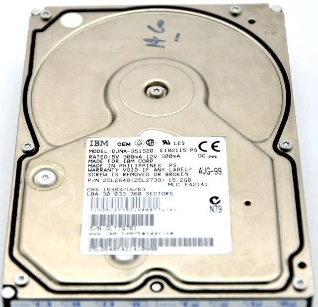 Disque Dur IBM IDE 3.5" 256 Mo - H3256-A3 - Occasion En état De Marche
