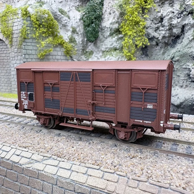 Wagon Plat Court LS Models OCEM 19 – Avec 2 Conteneurs Gris Moyen (Ref 30264) NEUF