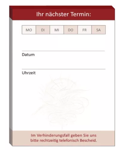 10 x kleine Premium Terminblöcke mit je 50 Terminzettel