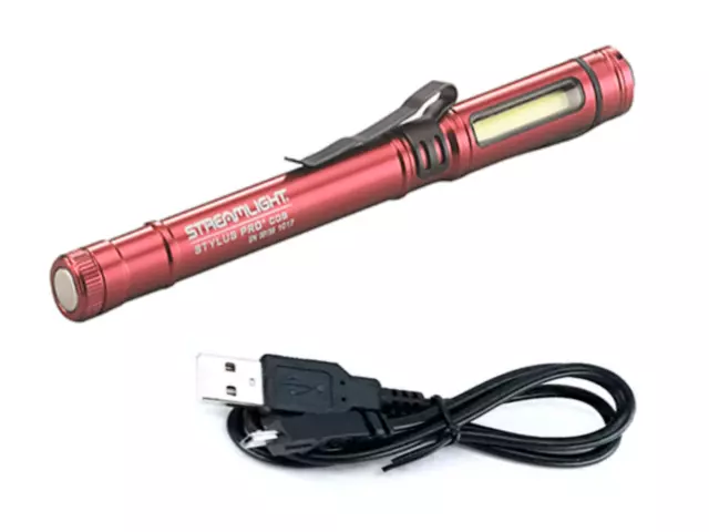 Streamlight Stylus Pro Magnetic USB Rechargeable 160 Lum COB LED Pen Light - Red