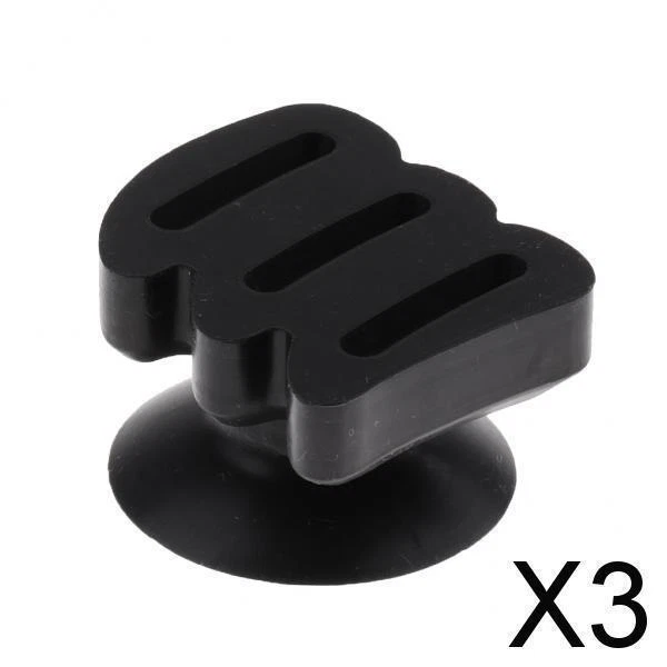 Support Pour Médiators De Guitare - Pince Caoutchouc Noir Avec 5 Pics - Fixation Sur Micro Ou Pied