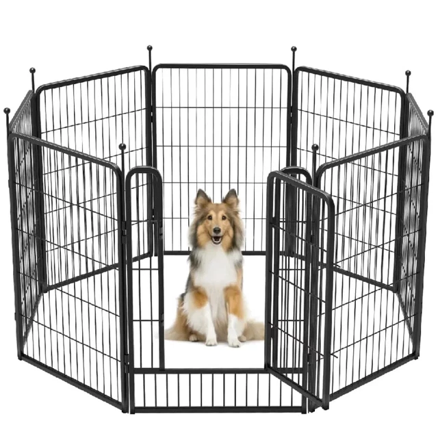 PawGiant Dog Playpen 8 Panels 40Inch Heavy Duty Dog Pen Pet Fence Playpen Indoor
