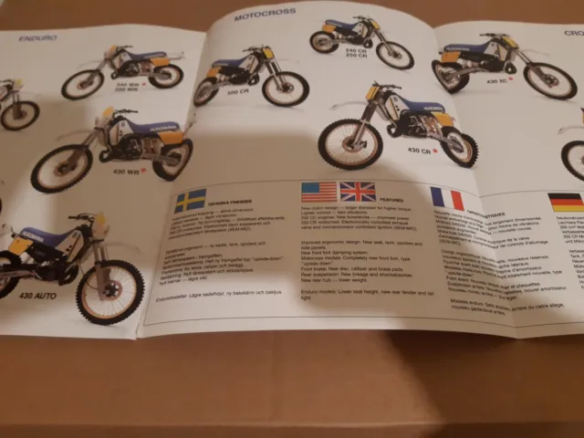 Husqvarna Enduro Motocross Motorbike Sales Brochure Leaflet Original