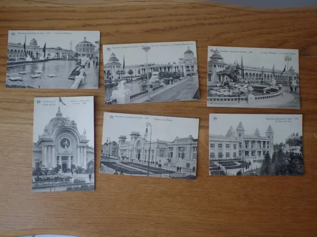 Gand 1913 Exposition universelle - Lot de 8 cartes postales anciennes / CPA 