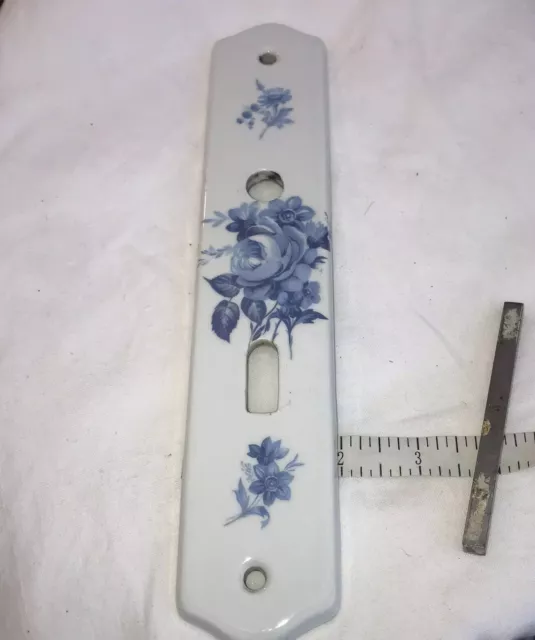 French Door Finger Back plate porcelain ￼￼White Bird vintage￼ JM Limoges ￼push