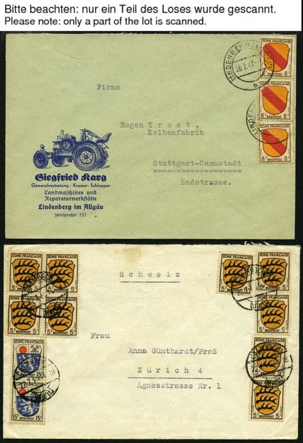 Briefpartie Allgemeine Ausgaben von 36 Bedarfsbelegen incl. Mi.Nr. 5