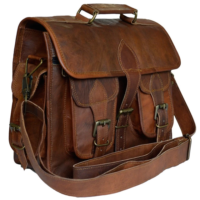 Vintage Femmes Véritable Cuir Sac à Main Côté Sac Bandoulière Sacoche Messager
