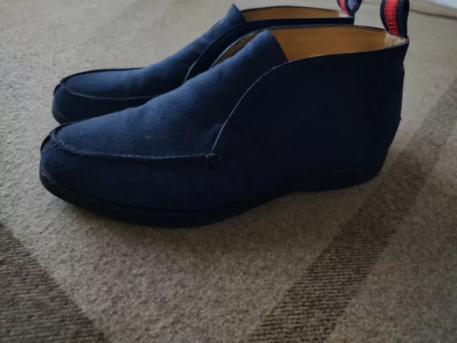 Kiton Shoes Loro piana Blue Suede 8US Open Walk