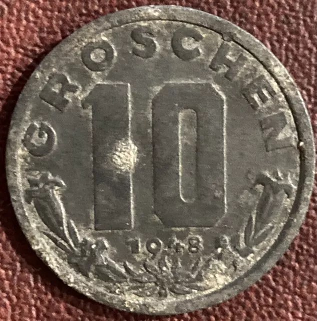 Austria - 10 Groschen Zinc Coin - 1948 (GY24)