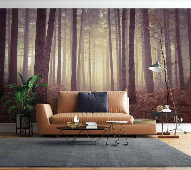 Papier Peint Adhésif 3D Forêt Et Chevaux – N394 – Décor Mural Assaf Frank Fay