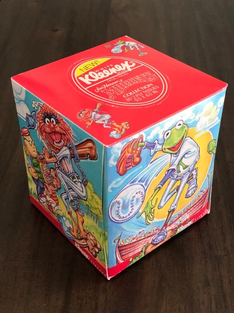 NEW 1988 Muppets Kleenex Tissues Box Play Ball Kermit Miss Piggy Gonzo Fozzie